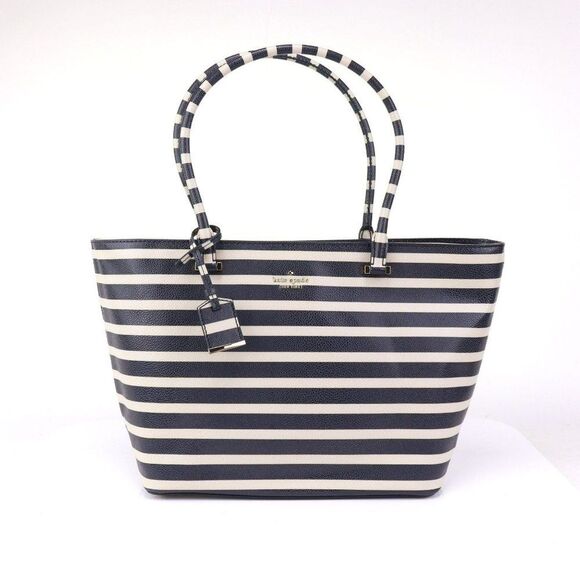 NEW Kate Spade Seaside Navy Stripe Small Harmony O Tote - Picture 5 of 11